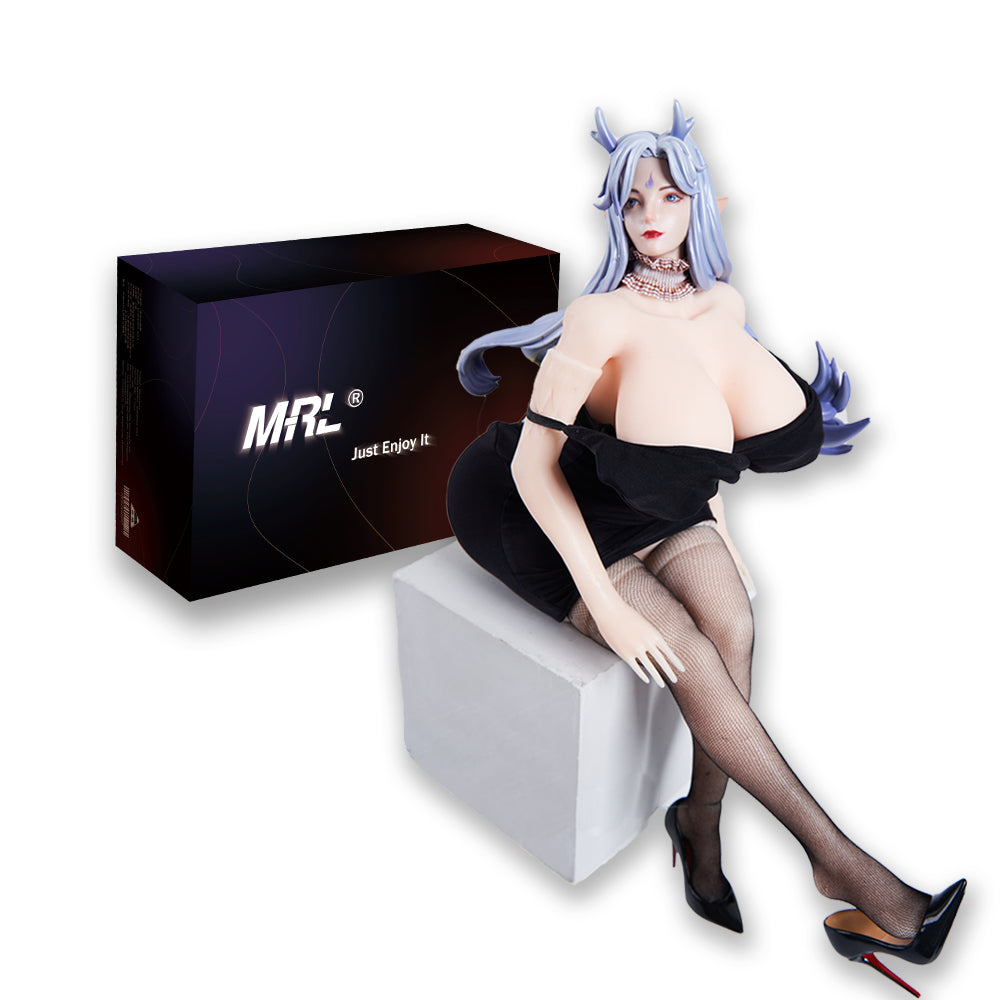 Image of This dragon girl anime figure, named Color Ling, features bbw big big tits and a seductive pose.